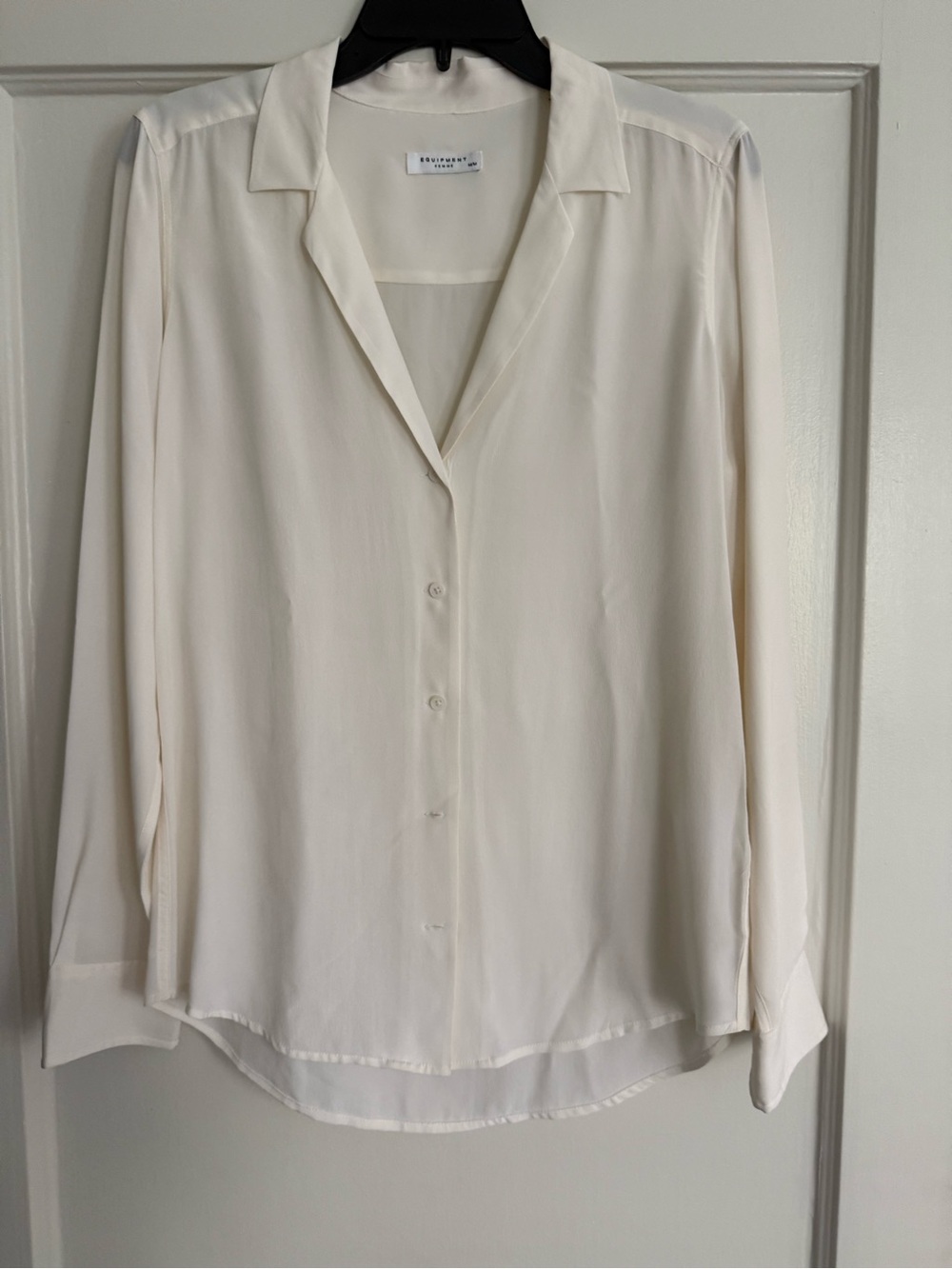 Equipment Cream Silk Button-Up Blouse